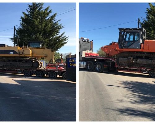 HITACHI ZX650 & CAT 345CL HIGH REACH EXCAVATORS SOLD TO USA