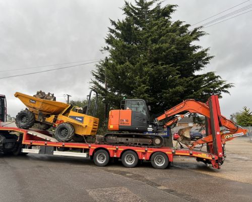 HITACHI ZX85 AND THWAITES 6TON DUMPER SOLD TO THE UK