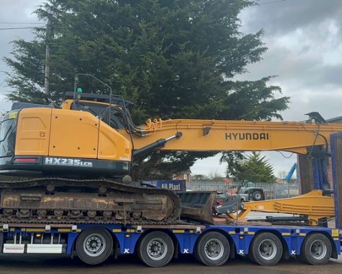 HYUNDAI HX235 LONG REACH EXCAVATOR OUT ON HIRE TO THE UK.