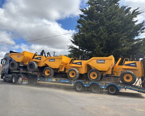 2X THWAITES 10TON 1X9TON THWAITES DUMEPERS SOLD TO SCOTLAND