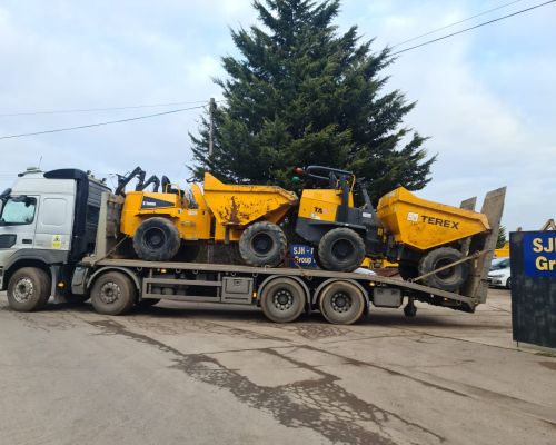 THWAITES 9T AND TEREX TA9 DUMPERS SOLD TO UK